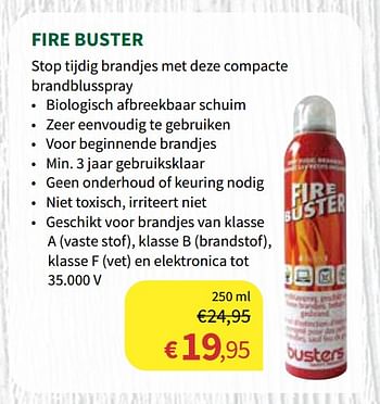 Promoties Fire buster - Huismerk - Horta - Geldig van 04/12/2019 tot 15/12/2019 bij Horta