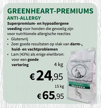 Promoties Greenheart-premiums anti-allergy - Huismerk - Horta - Geldig van 04/12/2019 tot 15/12/2019 bij Horta