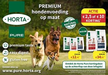 Promoties Premium hondenvoeding op maat - Huismerk - Horta - Geldig van 04/12/2019 tot 15/12/2019 bij Horta