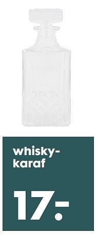 schild importeren Hobart Huismerk - Hema Whisky karaf - Promotie bij Hema