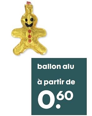 Promotions Ballon alu - Produit maison - Hema - Valide de 06/12/2019 à 02/01/2020 chez Hema