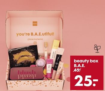 Promotions Beauty box b.a.e. - Produit maison - Hema - Valide de 06/12/2019 à 02/01/2020 chez Hema