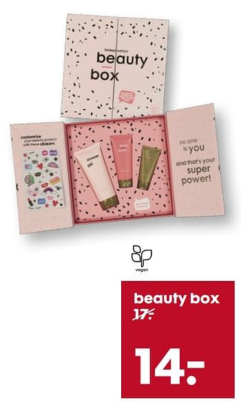 Promotions Beauty box - Produit maison - Hema - Valide de 06/12/2019 à 02/01/2020 chez Hema