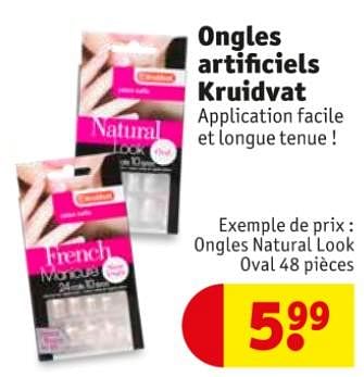 Promoties Ongles artificiels kruidvat ongles natural look oval - Huismerk - Kruidvat - Geldig van 09/12/2019 tot 15/12/2019 bij Kruidvat