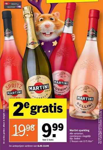 Promotions Martini sparkling - Martini - Valide de 09/12/2019 à 15/12/2019 chez Albert Heijn
