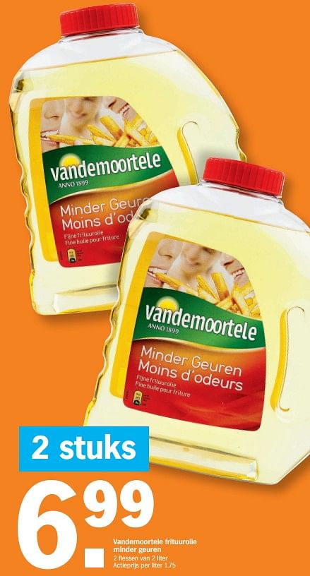 Vandemoortele Vandemoortele Frituurolie Minder Geuren - Promotie Bij ...