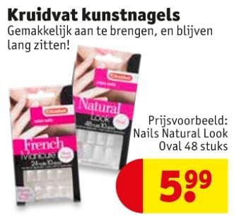 Huismerk - Kruidvat Kruidvat kunstnagels nails look oval - Promotie bij Kruidvat