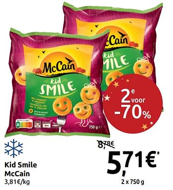 Promoties Kid smile mccain - Mc Cain - Geldig van 11/12/2019 tot 16/12/2019 bij Carrefour