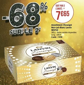 Promo Lanvin Escargots Au Chocolat Au Lait chez Lidl 