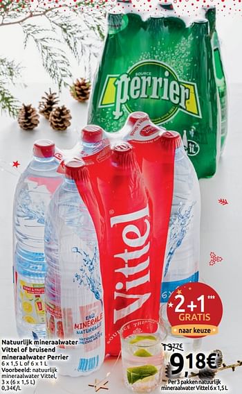 Promoties Natuurlijk mineraalwater vittel - Vittel - Geldig van 11/12/2019 tot 16/12/2019 bij Carrefour
