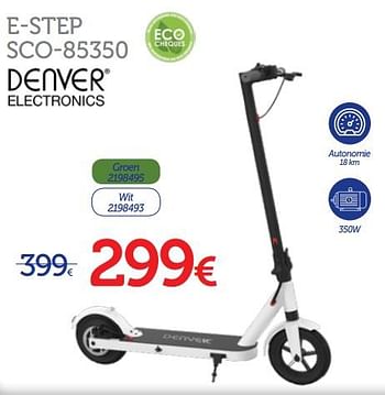 Promoties E-step sco-85350 groen denver - Denver Electronics - Geldig van 10/12/2019 tot 07/01/2020 bij Auto 5