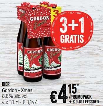 Promoties Bier gordon - xmas - Gordon - Geldig van 12/12/2019 tot 18/12/2019 bij Delhaize