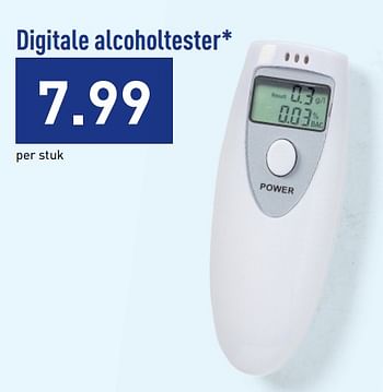compleet begin beheerder Huismerk - Aldi Digitale alcoholtester - Promotie bij Aldi