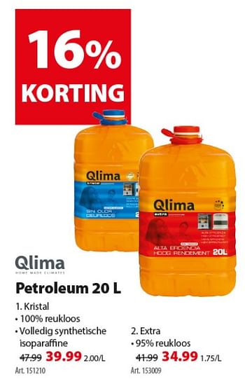 hulp regen oorlog Qlima Petroleum - Promotie bij Gamma