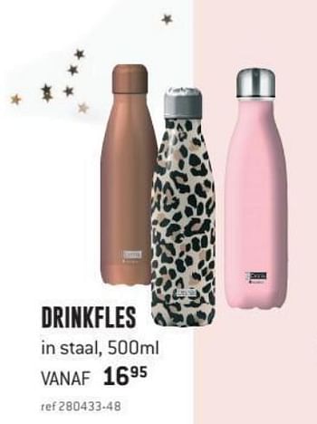 Promoties Drinkfles in staal - Huismerk - Free Time - Geldig van 01/12/2019 tot 05/01/2020 bij Freetime