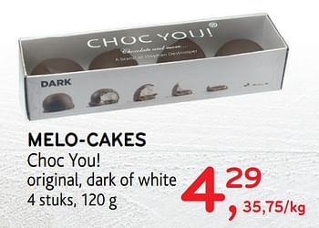 Promoties Melo-cakes choc you! original, dark of white - Stephan Destrooper - Geldig van 18/12/2019 tot 31/12/2019 bij Alvo
