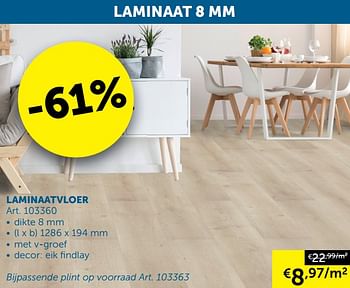 Promoties Laminaatvloer - Huismerk - Zelfbouwmarkt - Geldig van 27/12/2019 tot 27/01/2020 bij Zelfbouwmarkt