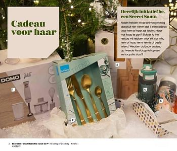 Promoties Bestekset goudkleurig - Amefa - Geldig van 16/12/2019 tot 29/12/2019 bij Blokker