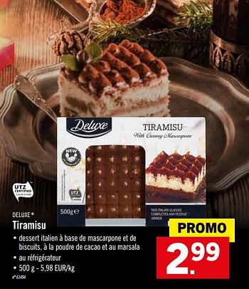 Deluxe Tiramisu En Promotion Chez Lidl