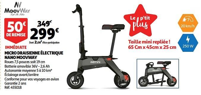 Draisienne électrique moovway discount auchan