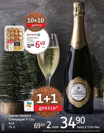 kloon Manieren transmissie Champagne Charles dauteuil champagne cru brut - Promotie bij Spar  (Colruytgroup)
