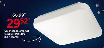 Promoties Plafondlamp wit vierkant philips - Huismerk - Brico - Geldig van 02/01/2020 tot 27/01/2020 bij Brico