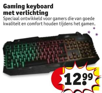 Shetland tafel Jaar Huismerk - Kruidvat Gaming keyboard met verlichting - Promotie bij Kruidvat