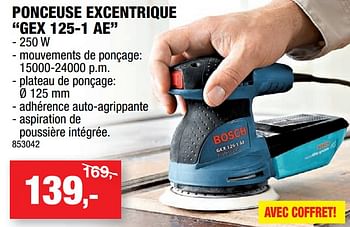 Ponceuse Excentrique Gex 125-1Ae – 250W 125Mm - Mr Bricolage