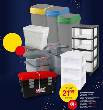 Promotions Tour de rangement essentials curver - Allibert - Valide de 02/01/2020 à 27/01/2020 chez Brico