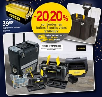 Promotions Boîte à outils cantilever stanley - Stanley - Valide de 02/01/2020 à 27/01/2020 chez Brico