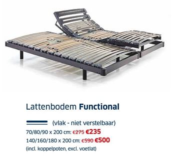 Promoties Lattenbodem functional (vlak - niet verstelbaar) - Huismerk - Sleeplife - Geldig van 01/01/2020 tot 31/01/2020 bij Sleeplife