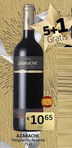 Promoties Azabache - Rode wijnen - Geldig van 20/12/2019 tot 02/01/2020 bij BelBev