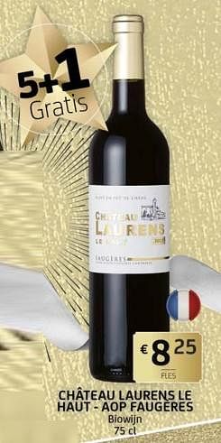 Promoties Château laurens le haut - aop faugeres - Rode wijnen - Geldig van 20/12/2019 tot 02/01/2020 bij BelBev