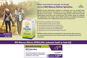 Promoties Bio spirulina - Mannavital - Geldig van 03/01/2020 tot 31/01/2020 bij Mannavita