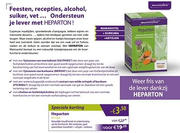 Promoties Heparton - Mannavital - Geldig van 03/01/2020 tot 31/01/2020 bij Mannavita