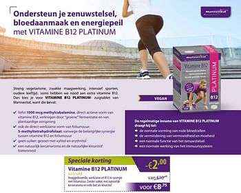 Promoties Vitamine b12 platinum - Mannavital - Geldig van 03/01/2020 tot 31/01/2020 bij Mannavita