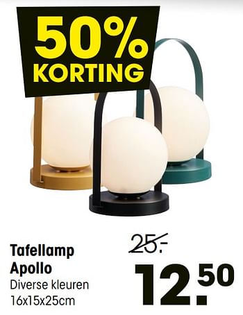 Promoties Tafellamp apollo - Huismerk - Kwantum - Geldig van 13/01/2020 tot 26/01/2020 bij Kwantum