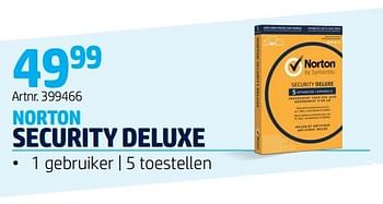Promoties Norton security deluxe - Norton - Geldig van 09/12/2019 tot 12/01/2020 bij Elektro Van Assche