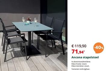 Promoties Ancona stapelstoel - Bristol - Geldig van 03/01/2020 tot 31/01/2020 bij Overstock
