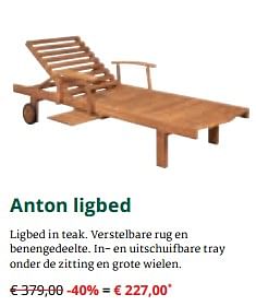 Promoties Anton ligbed - Bristol - Geldig van 03/01/2020 tot 31/01/2020 bij Overstock