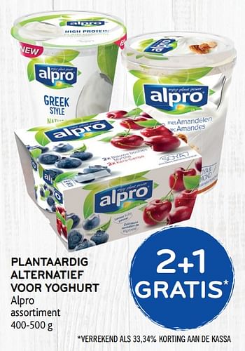 Promoties 2+1 gratis plantaardig alternatief voor yoghurt alpro - Alpro - Geldig van 15/01/2020 tot 28/01/2020 bij Alvo