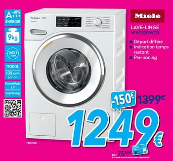 Promotions Miele lave-linge wwi320wcs - Miele - Valide de 03/01/2020 à 31/01/2020 chez Krefel