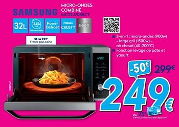 Promotions Samsung micro-ondes combiné mc32j7055ct - Samsung - Valide de 03/01/2020 à 31/01/2020 chez Krefel