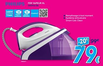 Promotions Philips fer vapeur xl hi5914-30 - Philips - Valide de 03/01/2020 à 31/01/2020 chez Krefel