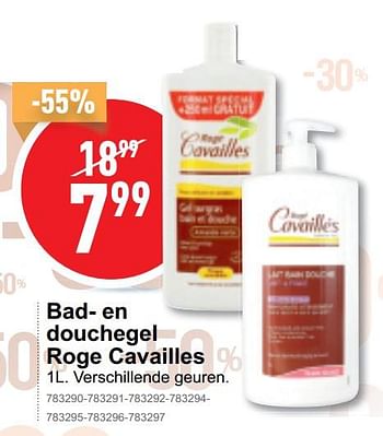 Promoties Bad- en douchegel roge cavailles - Rogé Cavaillés - Geldig van 03/01/2020 tot 31/01/2020 bij Trafic