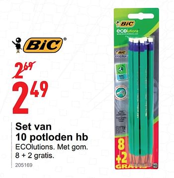 Promoties Set van 10 potloden hb - BIC - Geldig van 03/01/2020 tot 31/01/2020 bij Trafic