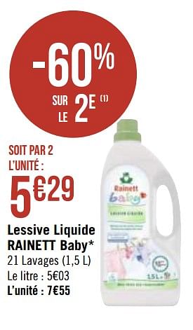 Rainett Lessive Liquide Rainett Baby En Promotion Chez Super Casino