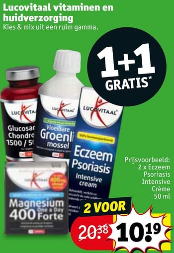 Promoties Eczeem psoriasis intensive crème - Lucovitaal - Geldig van 07/01/2020 tot 12/01/2020 bij Kruidvat