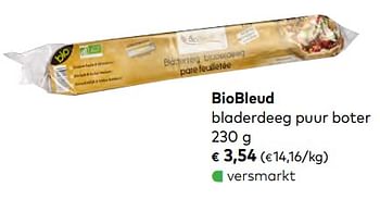 Promoties Biobleud bladerdeeg puur boter - BioBleud - Geldig van 01/01/2020 tot 04/02/2020 bij Bioplanet
