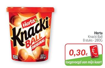 Promotions Herta knacki ball - Herta - Valide de 02/01/2020 à 31/01/2020 chez Intermarche